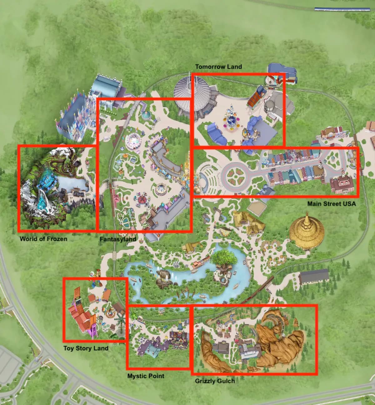 Hong Kong Disneyland park map