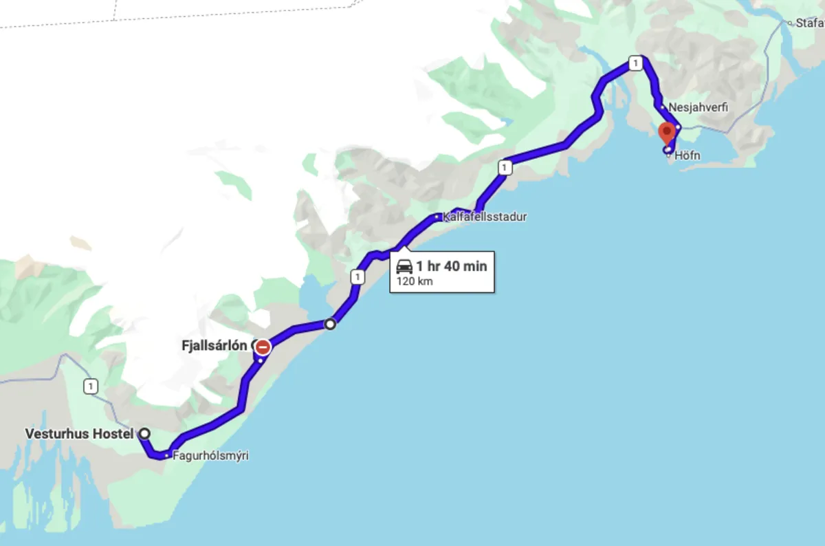 Route map for Day 4
