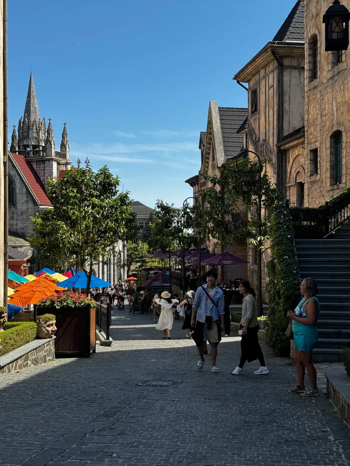 Streets on top of Bana Hills