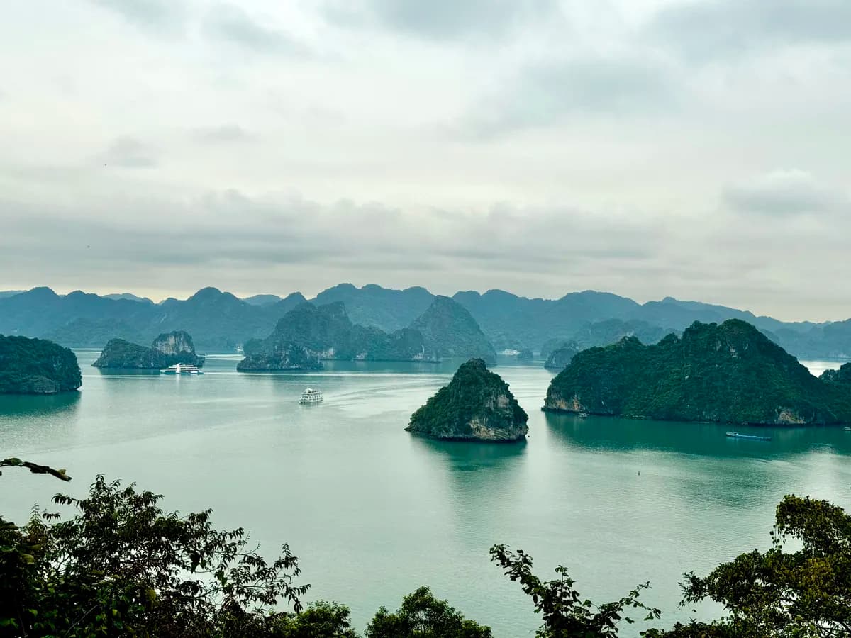 Limestone karsts in Ha Long Bay