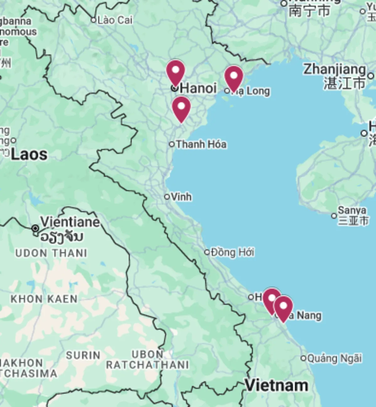 Places included in this itinerary